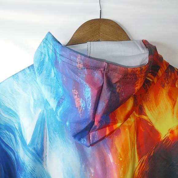 Wolves L Together Ice & Fire Hoodie Pullover Shirt - Picture 4 of 11